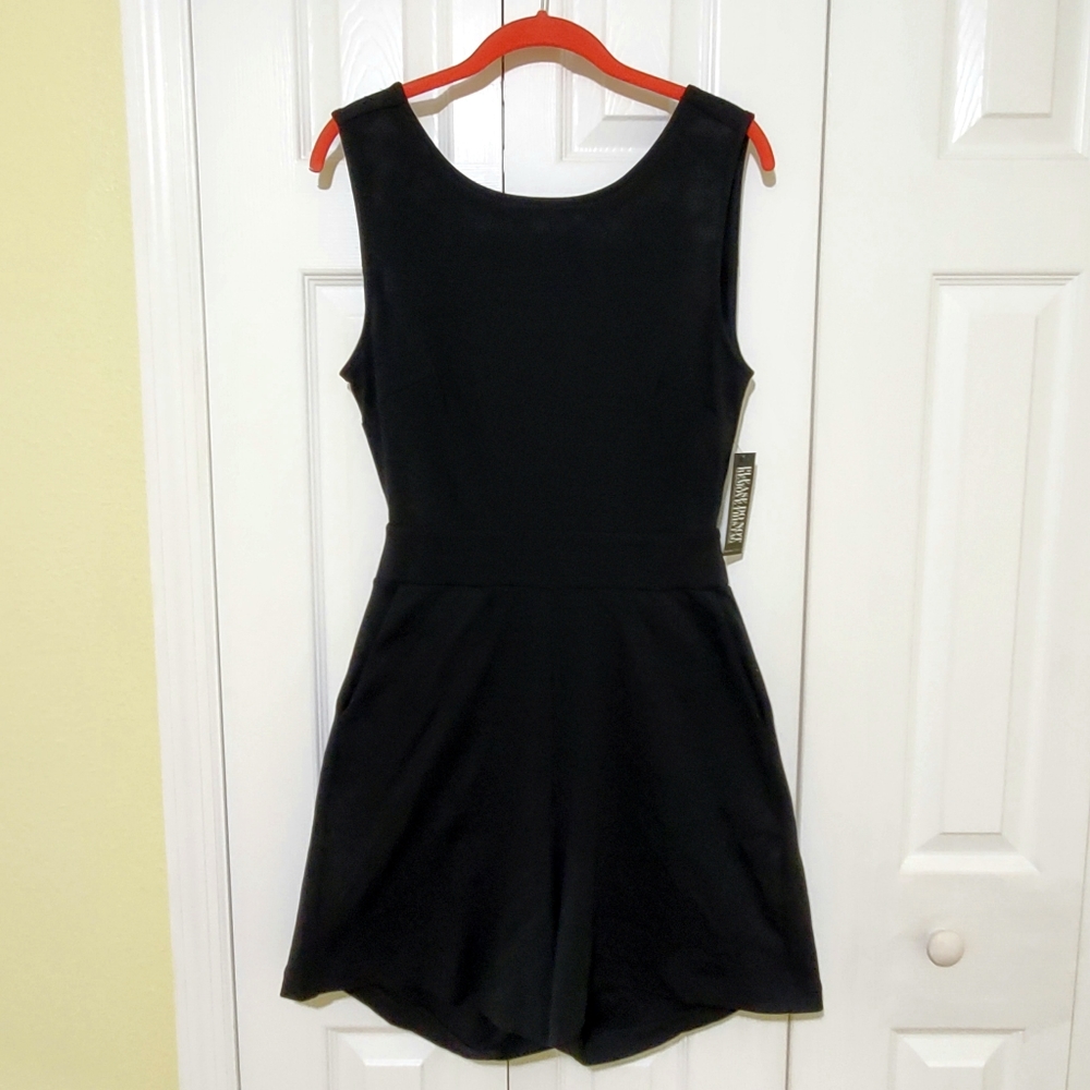 NY&Co. Black Tie-back Romper